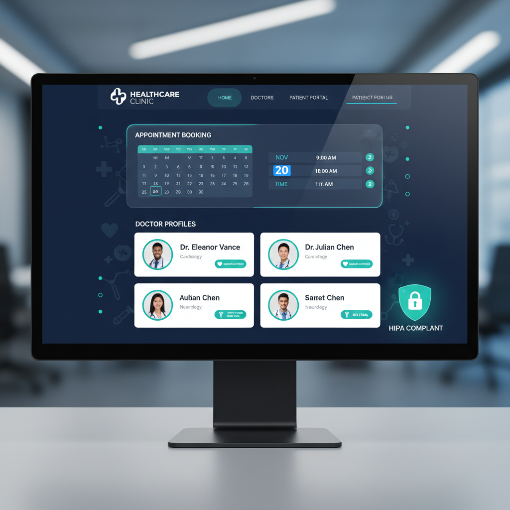 Modern Healthcare Portal Interface Redesigned with AI